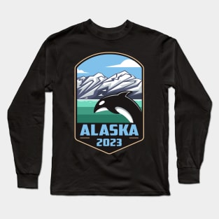 Alaska Cruise 2023 Whale Ocean Design T-Shirt Long Sleeve T-Shirt